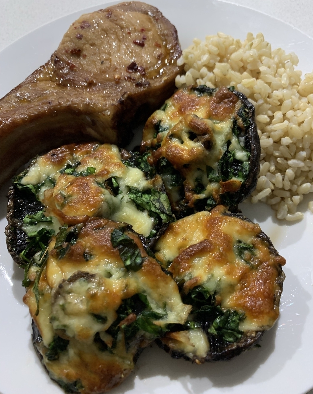 Cheesy air fryer portobello mushrooms Air Fryer Cook